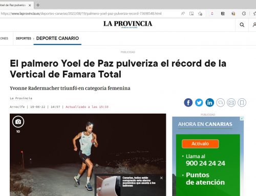 El palmero Yoel de Paz pulveriza el récord de la Vertical de Famara Total